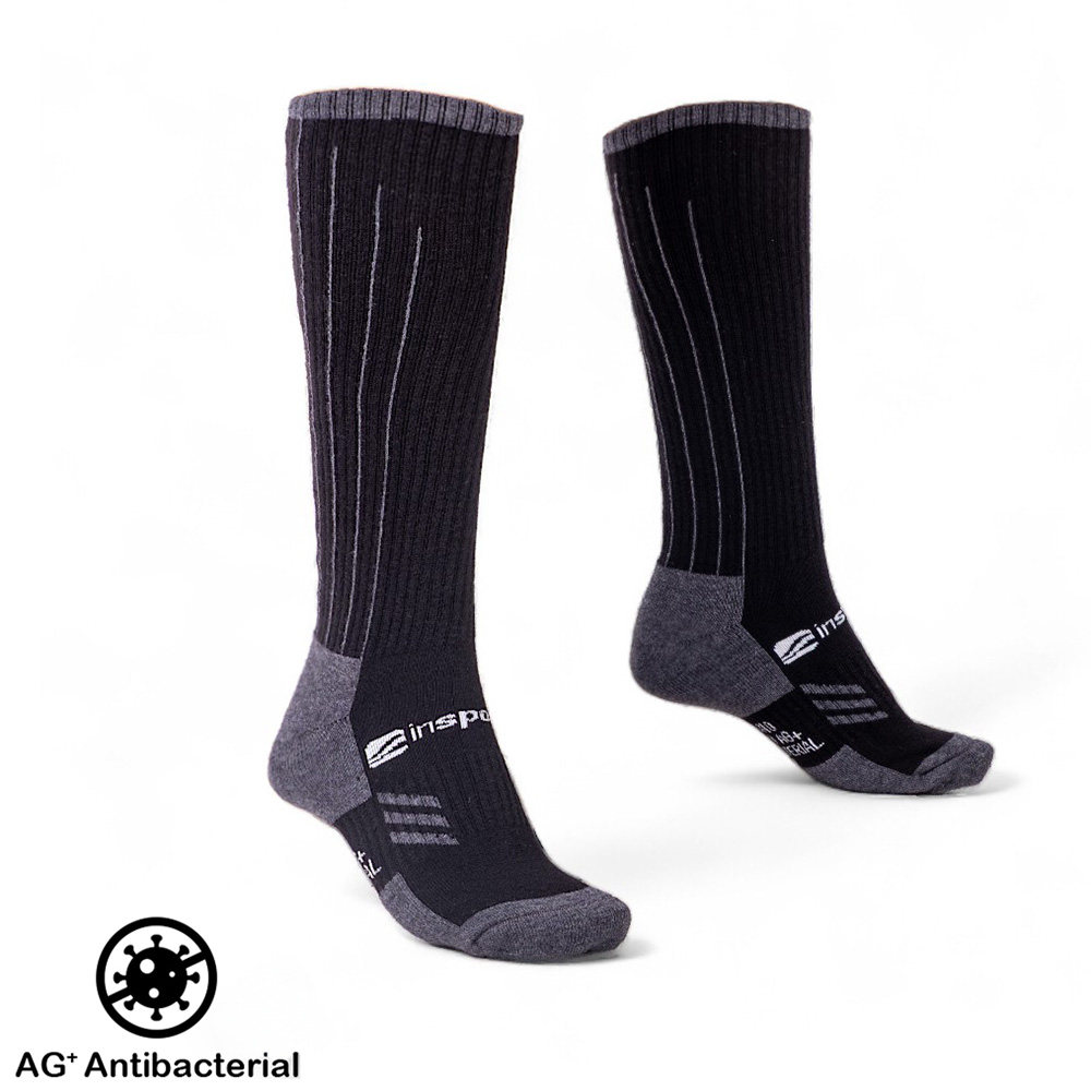 Merino podkolenky inSPORTline Meritic Ski AG+ antibakteriální černo-šedá 35