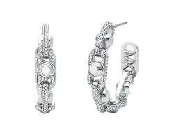 Michael Kors Kruhové náušnice s kubickými zirkony Astor Link MKJ8407CZ040