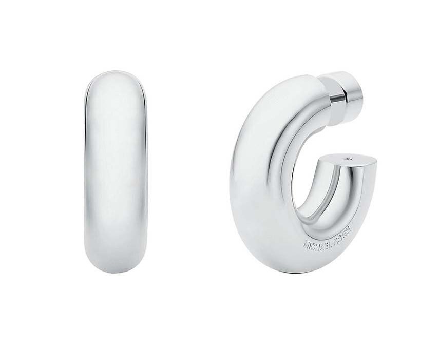 Michael Kors Minimalistické kruhové náušnice z mosazi MKJ842200040