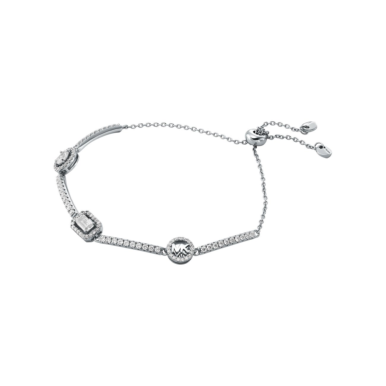 Michael Kors Něžný stříbrný náramek se zirkony Brilliance Kors MKC1715CZ040