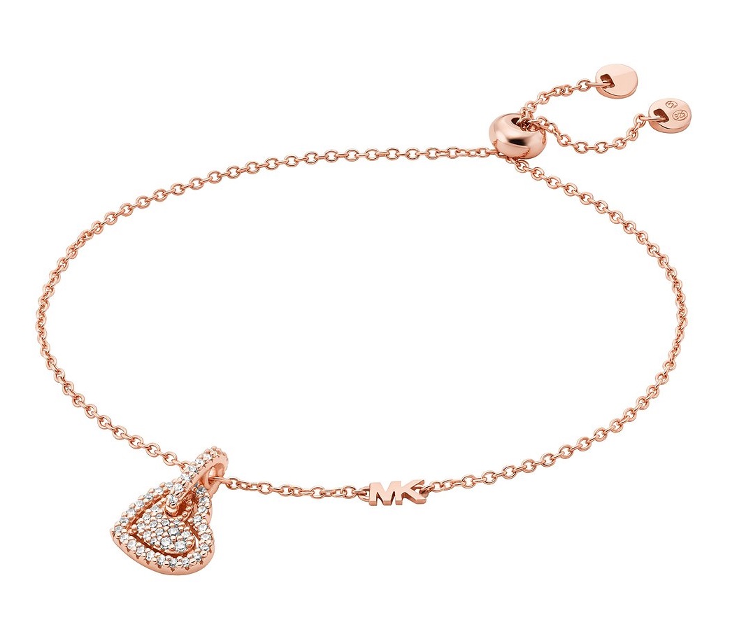 Michael Kors Půvabný pozlacený náramek se zirkony Love Kors MKC1748CZ791