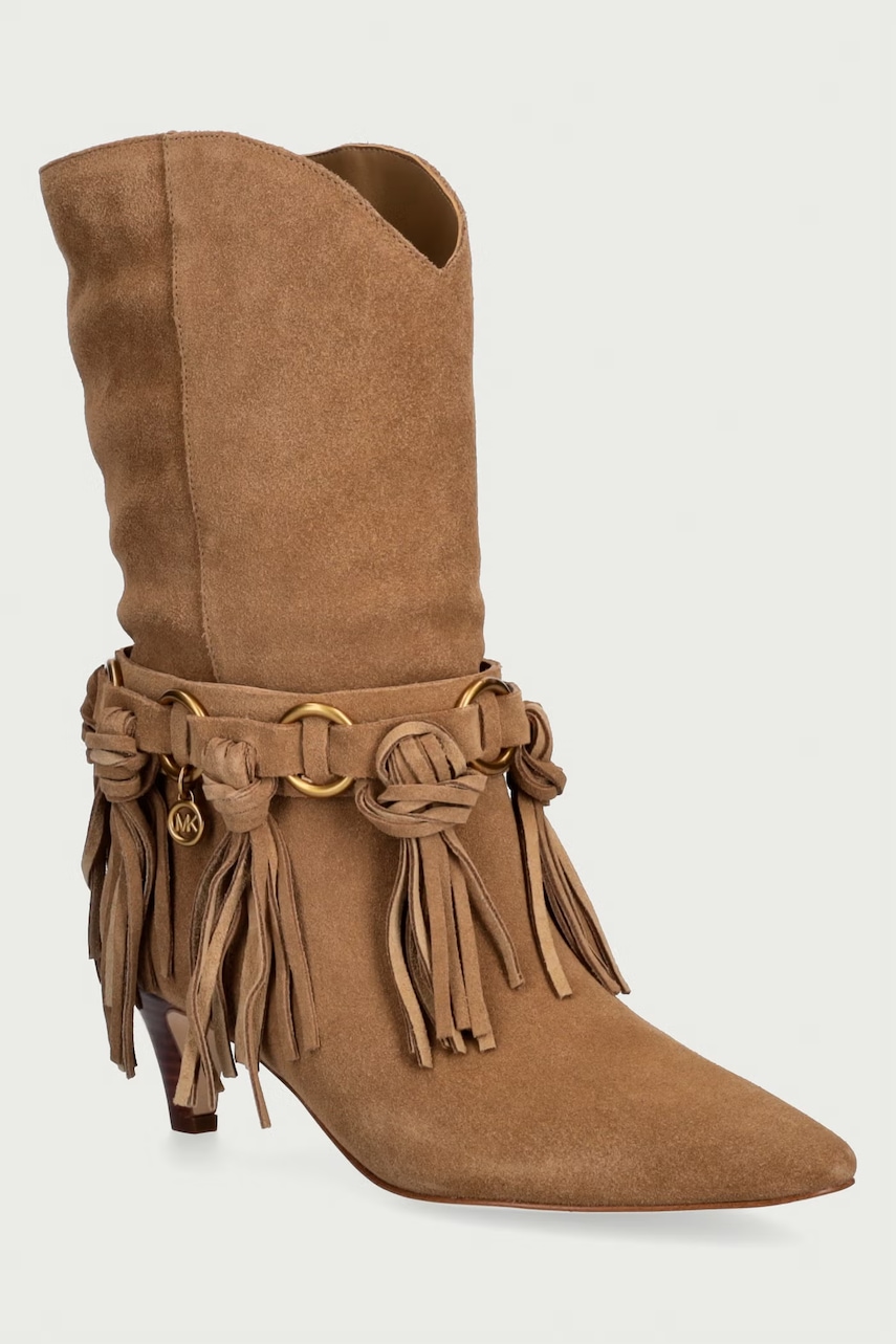 MICHAEL Michael Kors  kotníkové boty dámské semišové Daniela Fringe Mid Boot