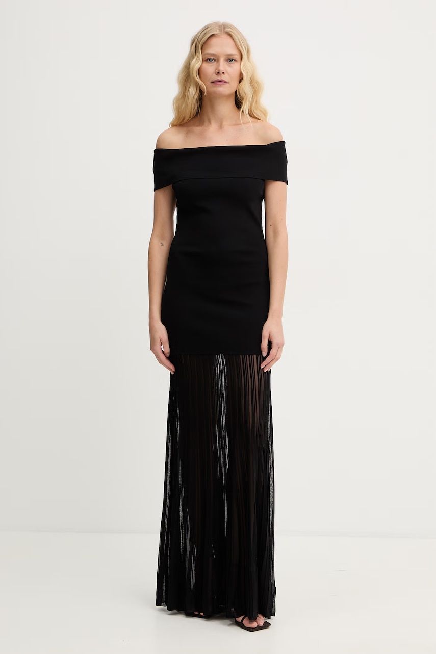 MICHAEL Michael Kors šaty se spadlými rameny z viskózy