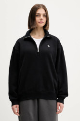 Mikina Abercrombie & Fitch dámská, černá barva, hladká, KI152-5418-900