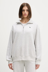 Mikina Abercrombie & Fitch dámská, šedá barva, melanžová, KI152-5418-912
