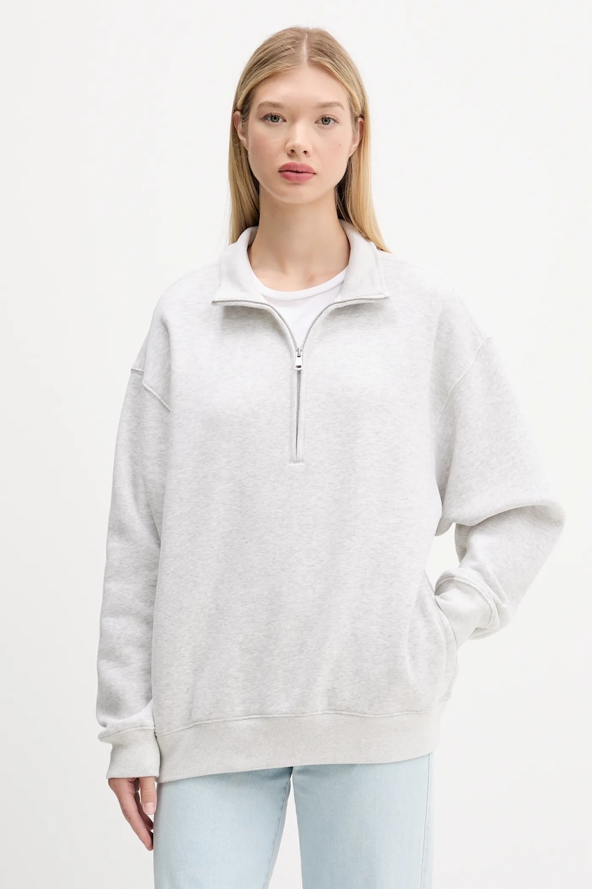 Mikina Abercrombie & Fitch dámská, šedá barva, vzorovaná, KI152-5256-112