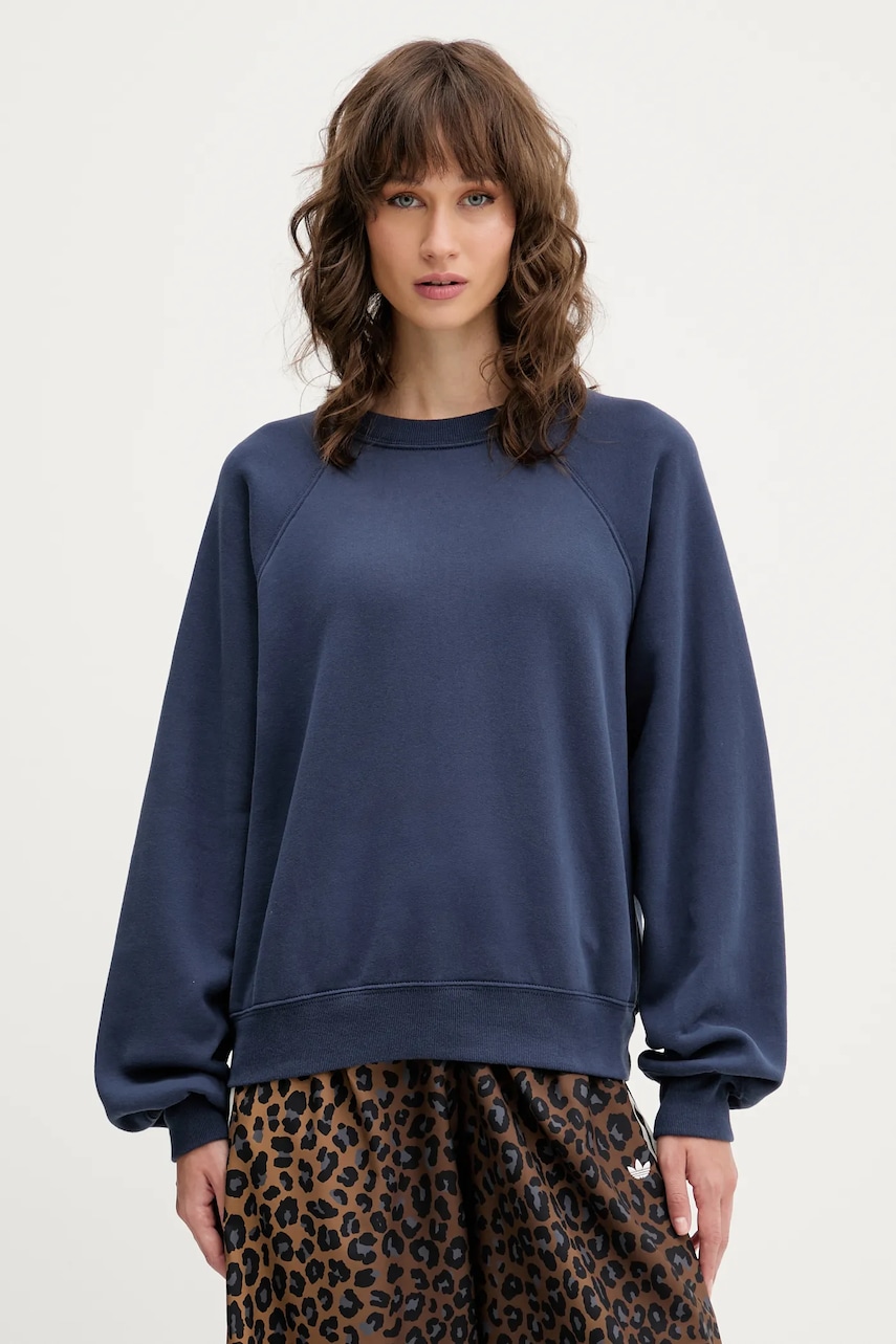 Mikina Abercrombie & Fitch dámská, tmavomodrá barva, hladká, KI152-5352-200