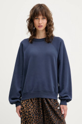 Mikina Abercrombie & Fitch dámská, tmavomodrá barva, hladká, KI152-5352-200