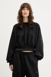 Mikina adidas All SZN dámská, černá barva, s potiskem, JM3836