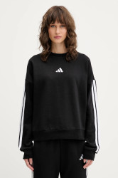Mikina adidas Essentials dámská, černá barva, s aplikací, JE1298