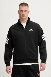 Mikina adidas Future Icons pánská, černá barva, s potiskem, JD4885