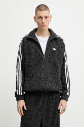 Mikina adidas Originals Boucle pánská, šedá barva, melanžová, KS5275