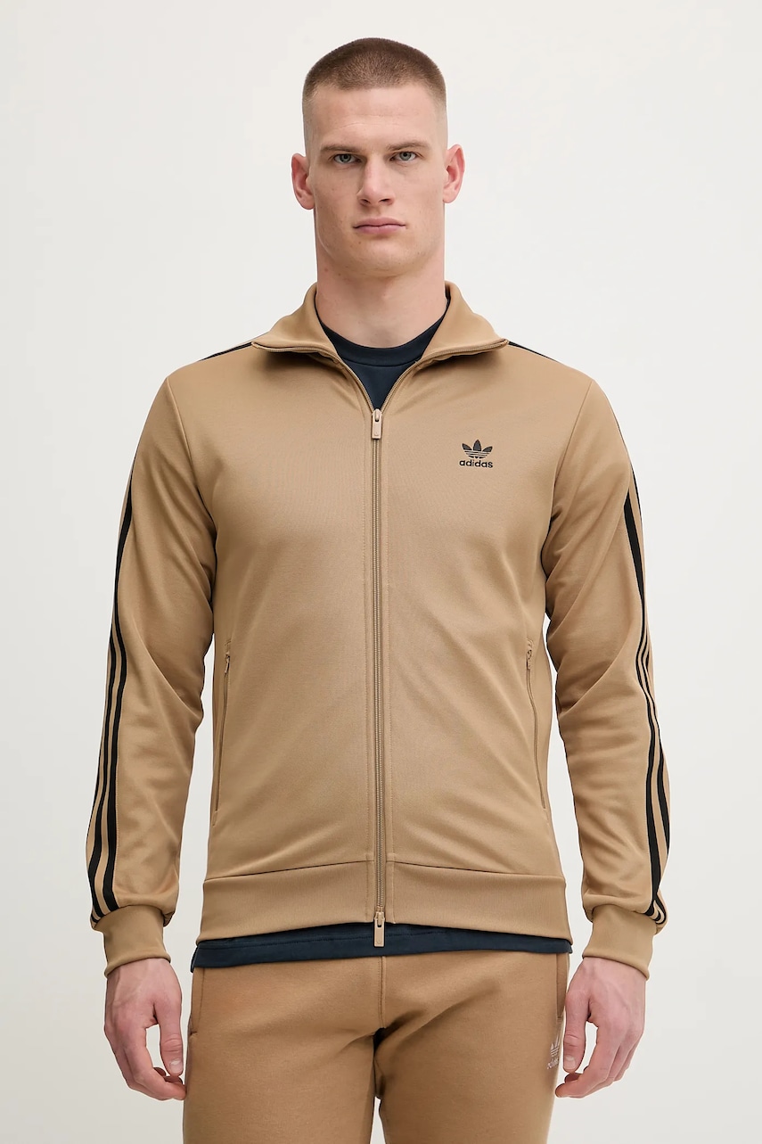 Mikina adidas Originals Classic TT pánská, zelená barva, s aplikací, JY1278