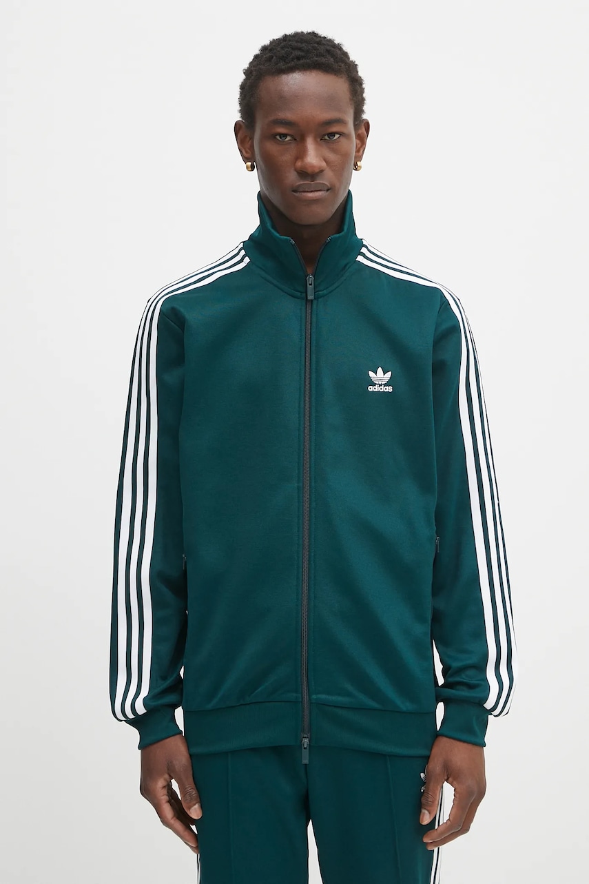 Mikina adidas Originals Classic TT pánská, zelená barva, s aplikací, JY1280
