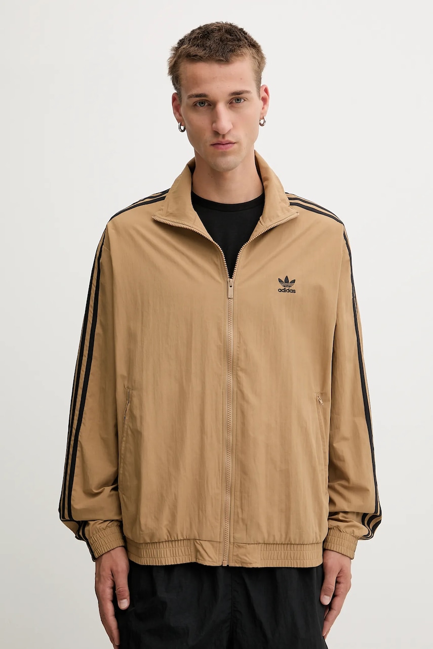 Mikina adidas Originals Firebird Tt pánská, béžová barva, s aplikací, JY1333