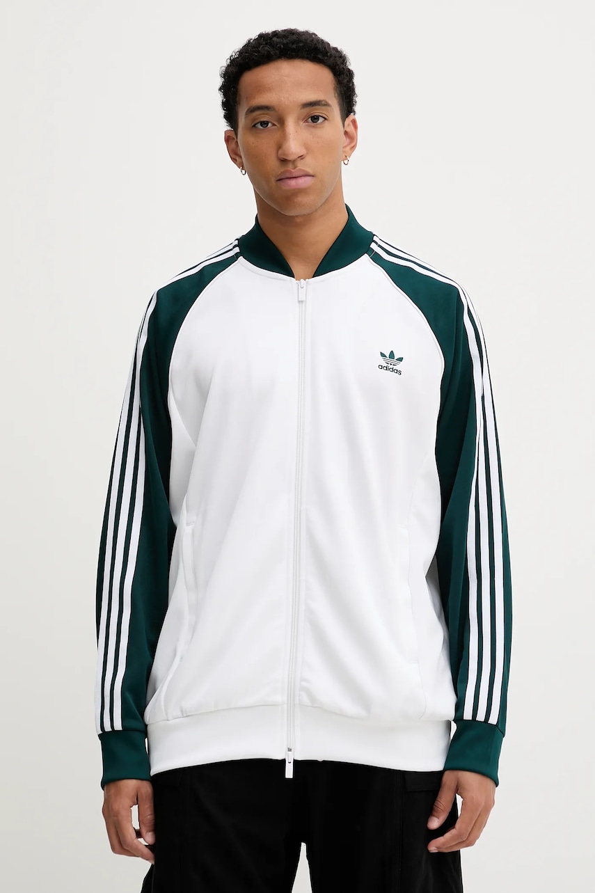 Mikina adidas Originals Sst TT pánská, bílá barva, vzorovaná, JY1293