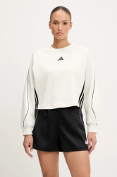 Mikina adidas Stadium dámská, béžová barva, s aplikací, JW0506