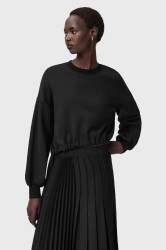 Mikina AllSaints dámská, černá barva, hladká, W093JD