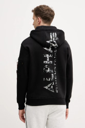 Mikina Alpha Industries Backprint Hoodie Mirror Camo