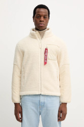 Mikina Alpha Industries pánská, béžová barva, hladká, 148118.16