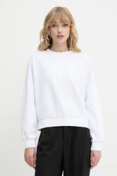 Mikina Armani Exchange dámská, bílá barva, s potiskem, XW000275 AF12819