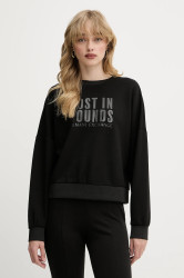 Mikina Armani Exchange dámská, černá barva, s potiskem, XW000275 AF12819