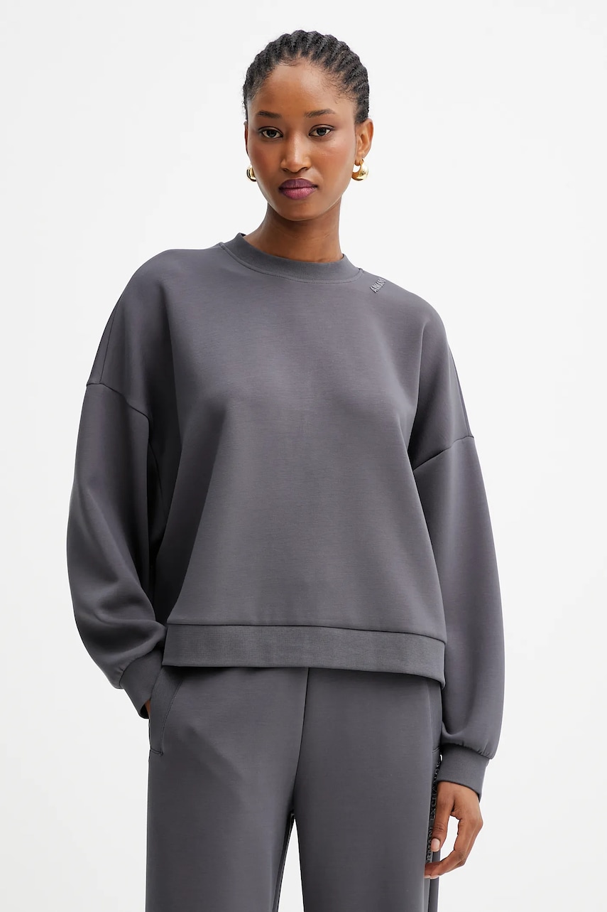 Mikina Armani Exchange dámská, šedá barva, hladká, XW000740 AF16111