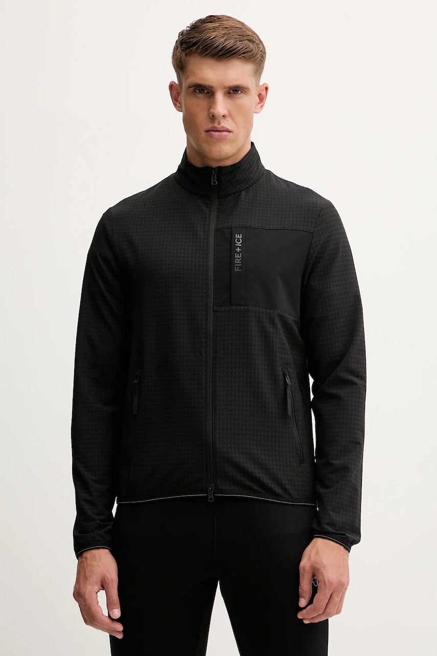 Mikina BOGNER Fire+Ice ALRIC pánská, černá barva, s potiskem, 84108880