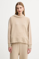 Mikina BOSS Elapse1 dámská, béžová barva, s kapucí, hladká, 50553638