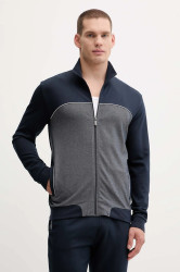 Mikina BOSS Tracksuit Jacket černá barva, melanžová, 50545567