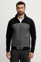 Mikina BOSS Tracksuit Jacket pánská, černá barva, vzorovaná, 50545567