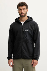 Mikina Columbia Fast Trek pánská, černá barva, hladká, 2135701