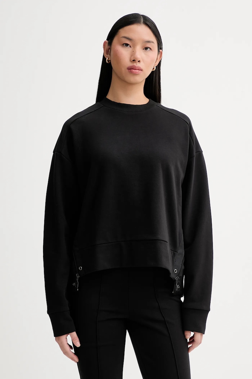 Mikina G-Star Biker dámská, černá barva, hladká, D27268-D705