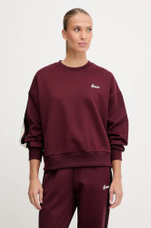 Mikina Guess FABIA dámská, vínová barva, s aplikací, V5BQ03 KCX22