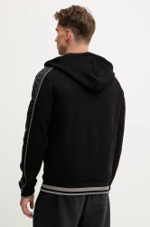 Mikina Guess FINLO pánská, černá barva, s kapucí, hladká, Z5BQ12 KB3P2