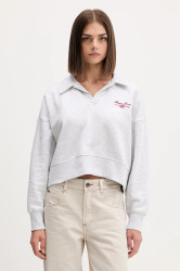 Mikina Guess Jeans dámská, šedá barva, melanžová, W5BQ09 KC811