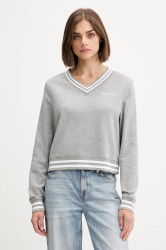 Mikina Guess Jeans dámská, šedá barva, s aplikací, W5YQ18 K68I4