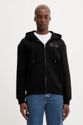 Mikina Guess Jeans pánská, černá barva, s kapucí, s potiskem, M5BQ28 K9V31