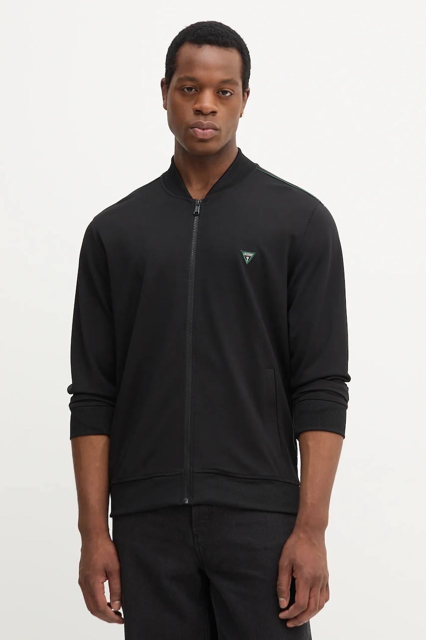 Mikina Guess pánská, černá barva, hladká, M5YQ04 KCBR2