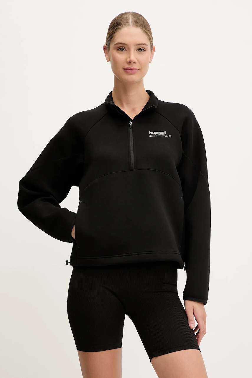 Mikina Hummel dámská, černá barva, hladká, 228167