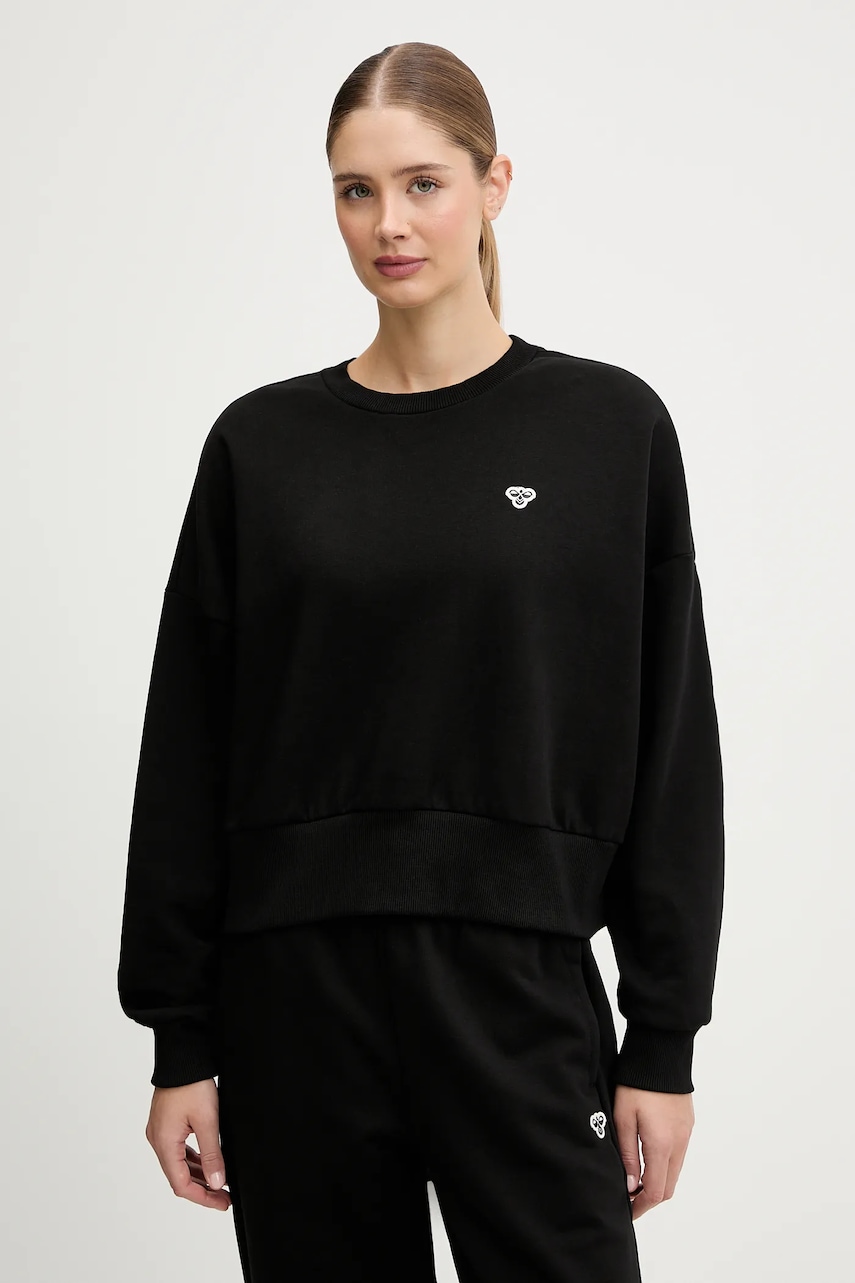 Mikina Hummel dámská, černá barva, melanžová, 230781