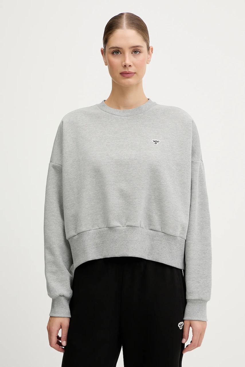 Mikina Hummel dámská, šedá barva, melanžová, 230781