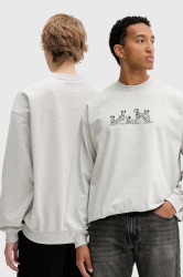 Mikina Kaotiko šedá barva, s aplikací, AR053-01-G002