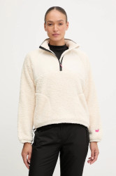 Mikina Kari Traa OLIVIA dámská, béžová barva, hladká, 623878