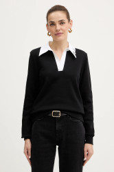 Mikina Karl Lagerfeld dámská, černá barva, hladká, B1W20020