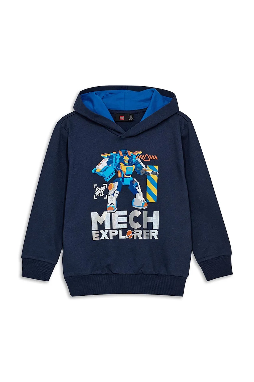 Mikina Lego LWSAKU 707 tmavomodrá barva, s kapucí, 11010960