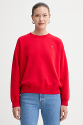 Mikina Levi's dámská, červená barva, hladká, 002AJ