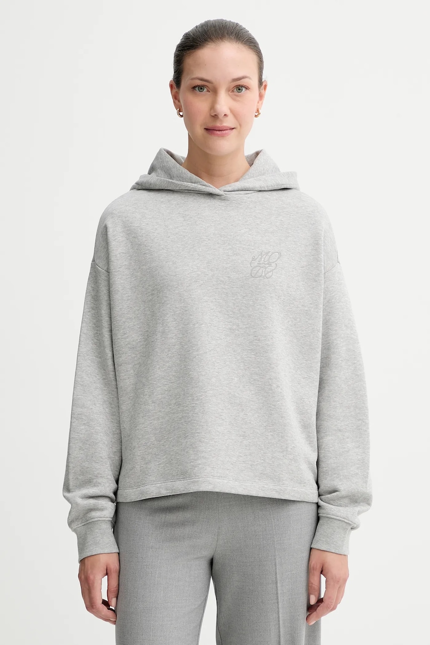 Mikina Marc O'Polo dámská, šedá barva, s kapucí, melanžová, 5000007272
