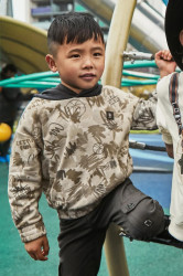 Mikina Mayoral béžová barva, s kapucí, 4403