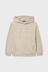 Mikina Mayoral béžová barva, s kapucí, 7401